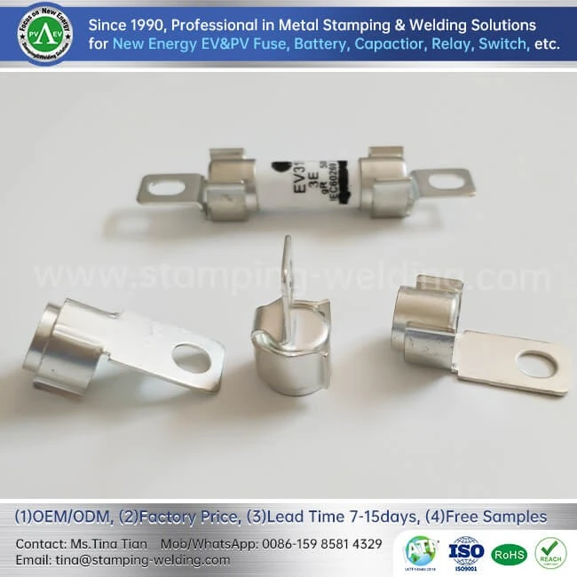Copper Cap Contact for Electric Vehicle Fuse