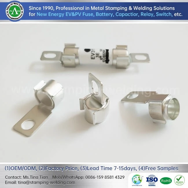 Copper Cap and Fuse Contact for EV Fuse